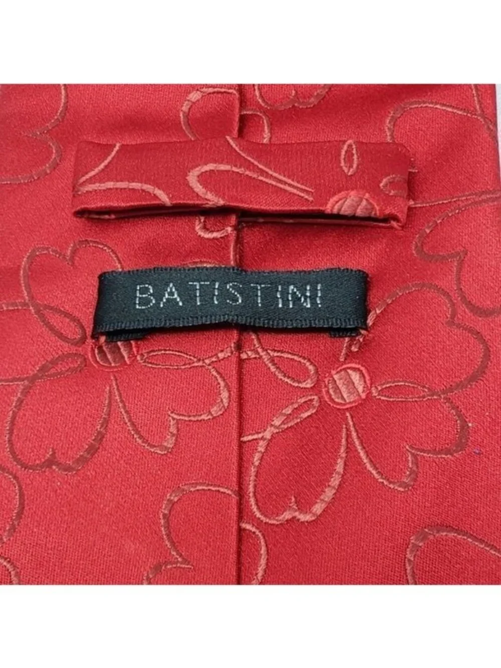 Batistini Red Floral Necktie